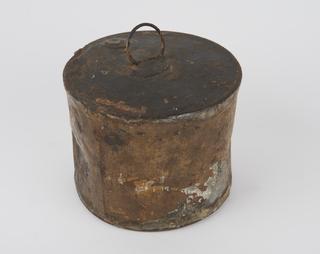 "World's oldest tin"; empty roast veal tin, 1823
