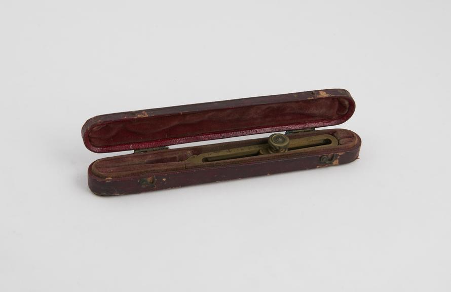 Proportional compasses by Dollond in red leather fitted case