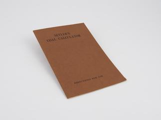 Instruction booklet for Seyler's coal calculator