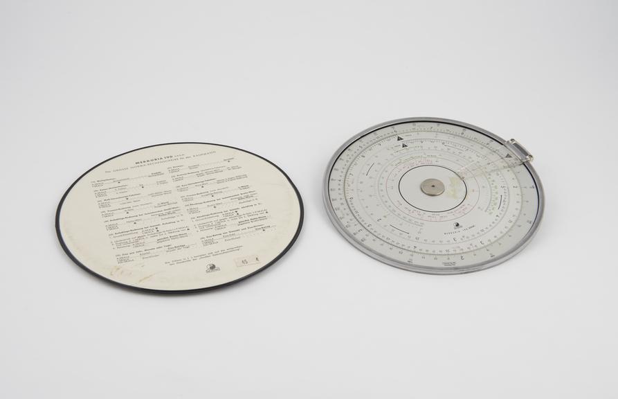 Merkuria 190, circular slide rule for merchants' use