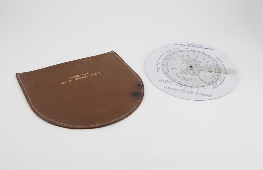 Circular slide rule for air navigation: Rhumb line distance and