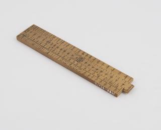 One of two paper maker's slide rules