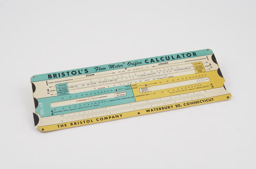 Flow Meter Orifice Calculator in card, by 'The Bristol Company'