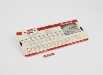 Slide rule for tape-wound core calculations with single slider
