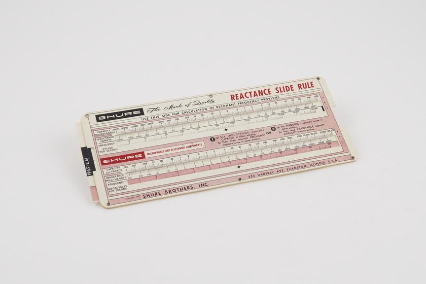 Slide rule for resonant frequency