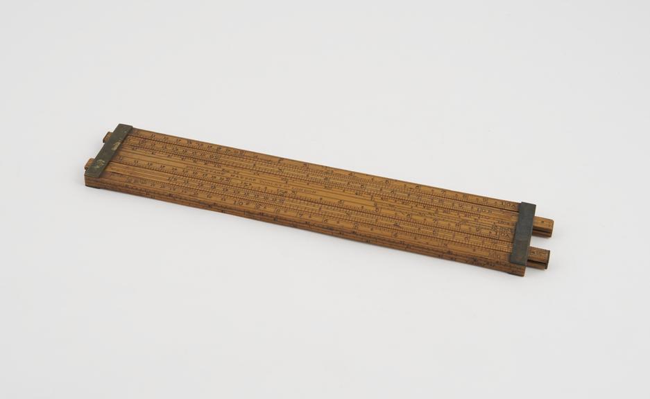 Excise slide rule of Verie type in boxwood (stock 91/2 in)