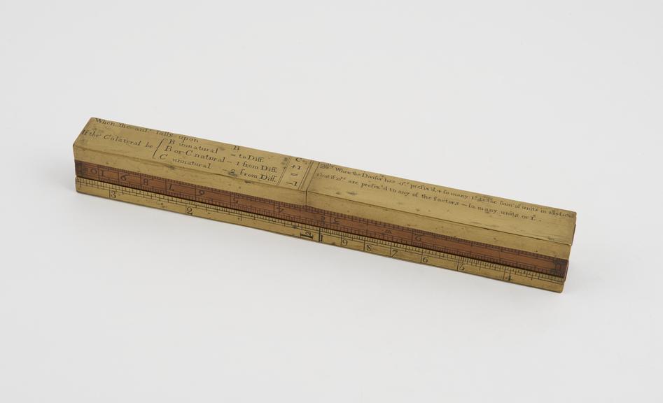 Square Ullage slide rule (with added engineering data and