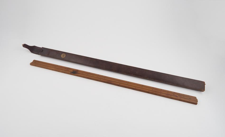 Slide rule, wood; made by W. & S