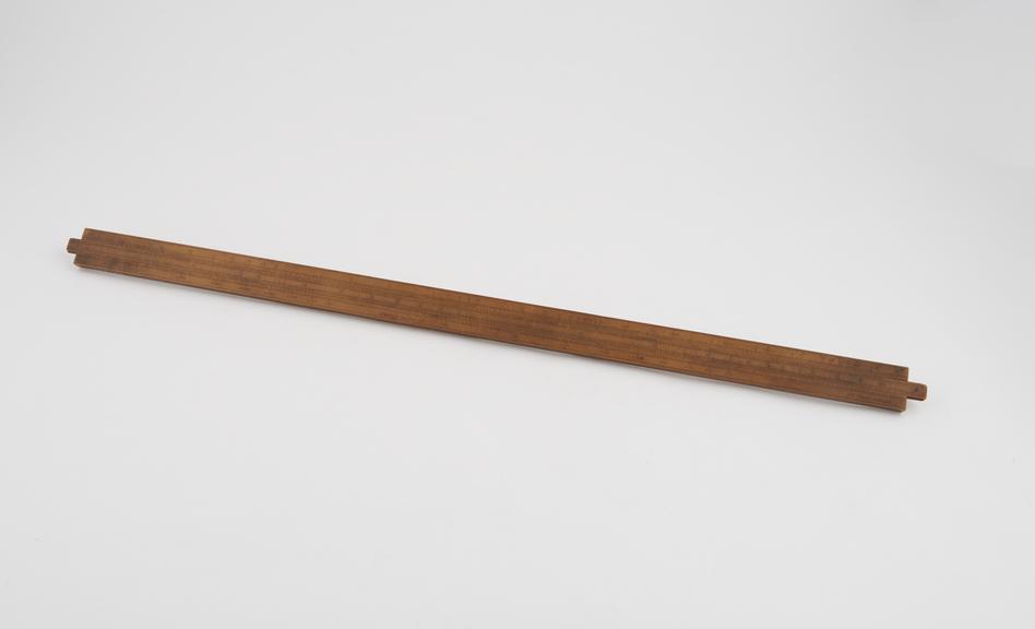 Roget's log-log slide rule, wood; made by William Cary,London