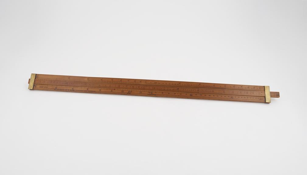 Two-ft boxwood slide rule with one slide, by W