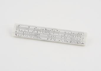 Slide rule with cursor