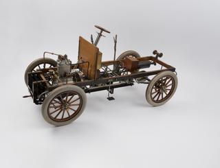 Model chassis of petrol car, 1904