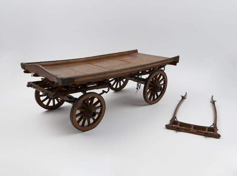 Horse-drawn brewer's dray, model (scale 1:6)