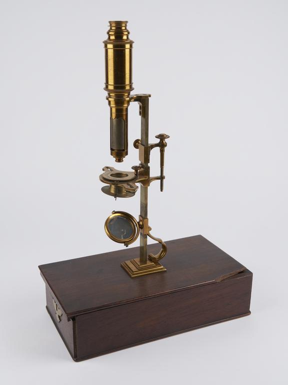 Compound brass microscope by James Mann