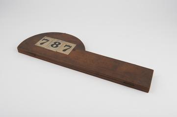 Case for semicircular single-arm protractor by Kleman and Son