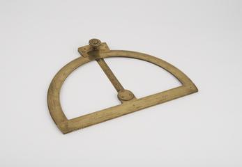 Semicircular brass protractor by William Wilton
