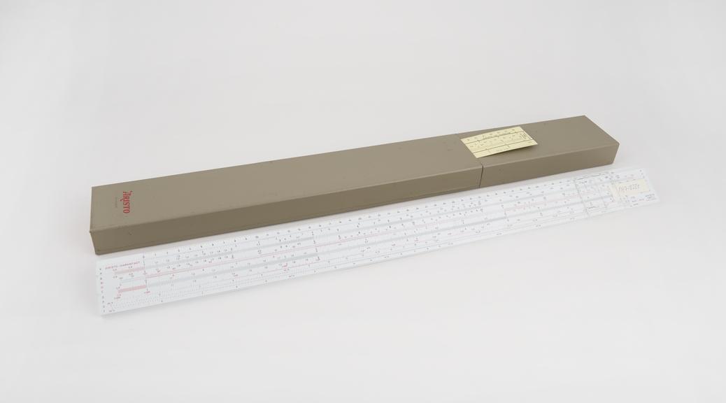 Darmstadt 1067U Aristo slide rule [20-Inch], with accessories