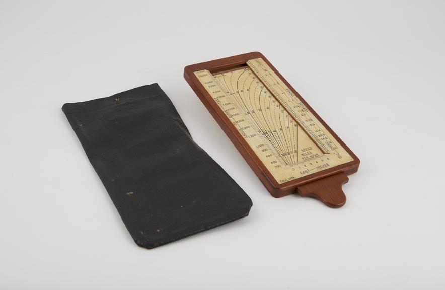 One of nine railway slide rules, English, three signed P.H.J