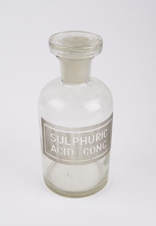 Reagent bottle for dilute sulphuric acid, 20th century.