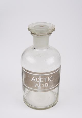 Reagent bottle for Ammonium Acetate, 20th century.