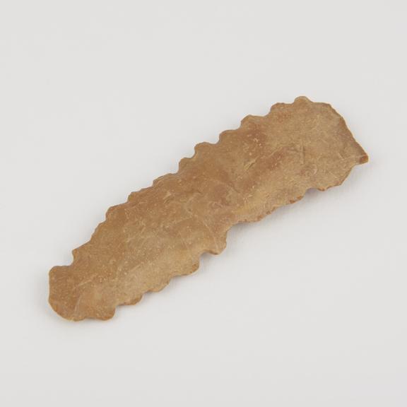 Flint hand tool from Qarun, Birkat (salt lake)