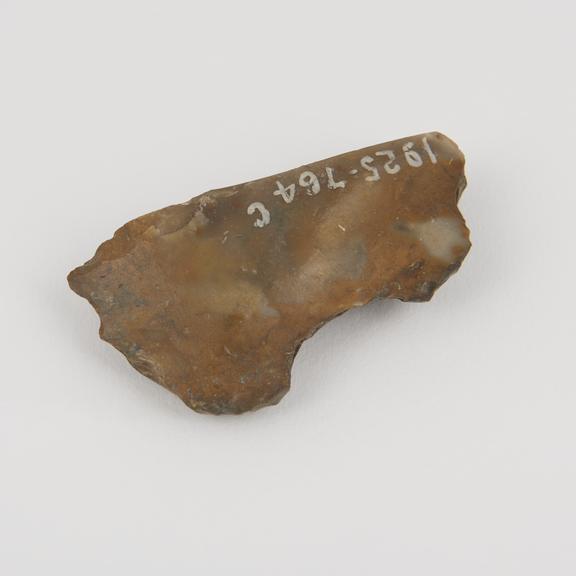 Flint hand tool, scraper from the Stone Age