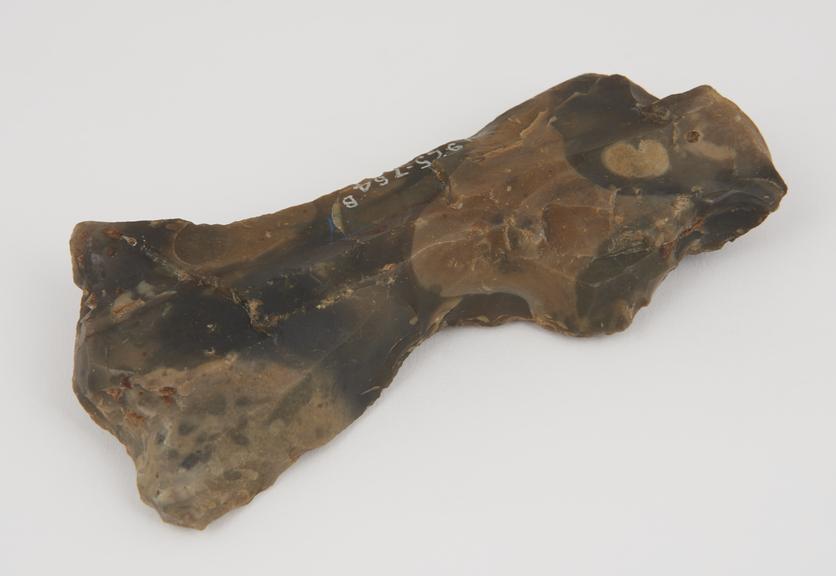 Flint hand tool, scraper from the Stone Age