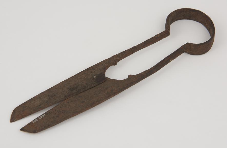 Four iron shears, described as 13/14th century A.D.