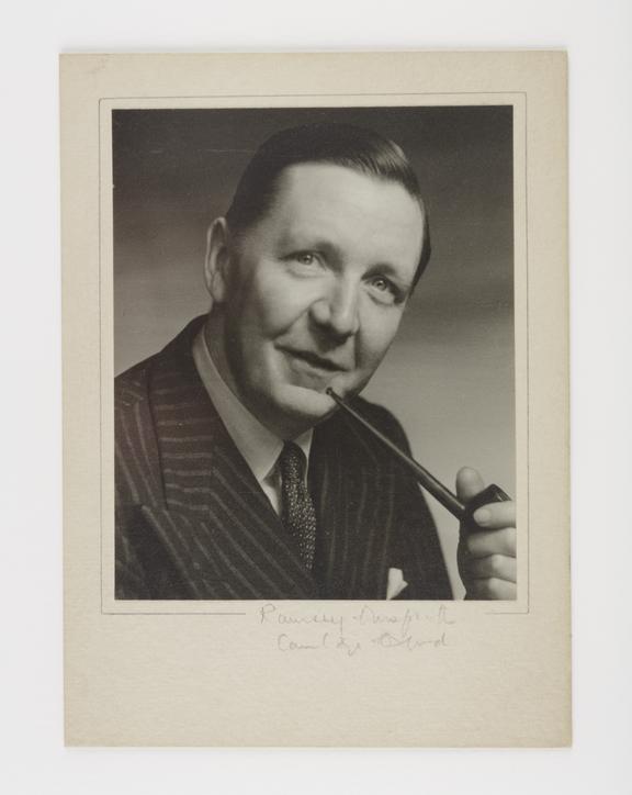 Bromide print mounted on card. Portrait of Charles Orr (C.O