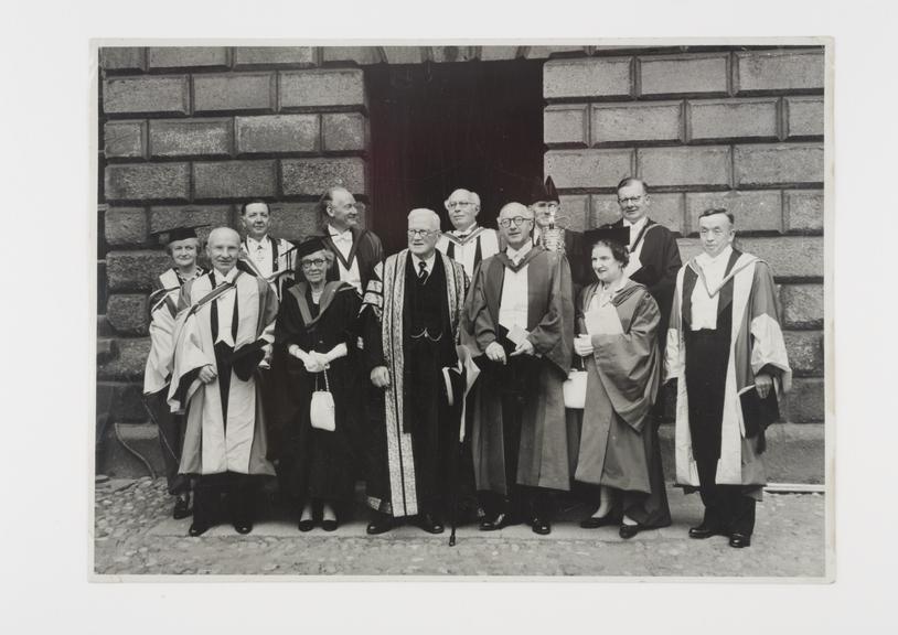 Gelatin silver print by The Irish Times showing Charles Orr (C