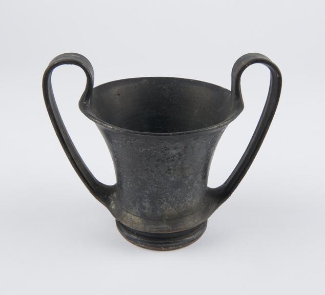 One of a selection of five Etruscan black earthenware Canthoroi