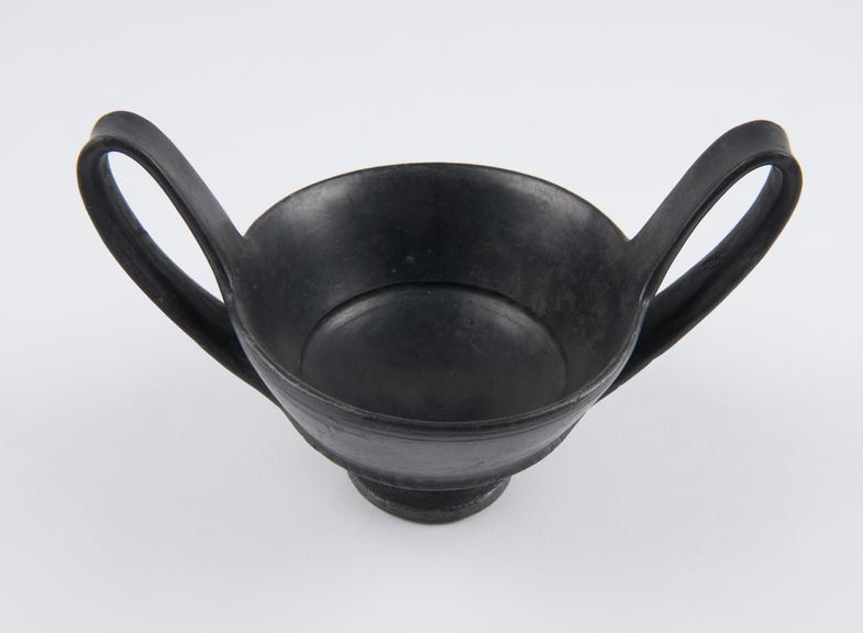 One of a selection of five Etruscan black earthenware Canthoroi