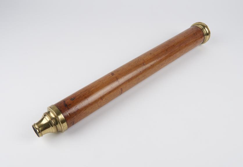 refracting achromatic telescope with mahogany body by John Lincoln