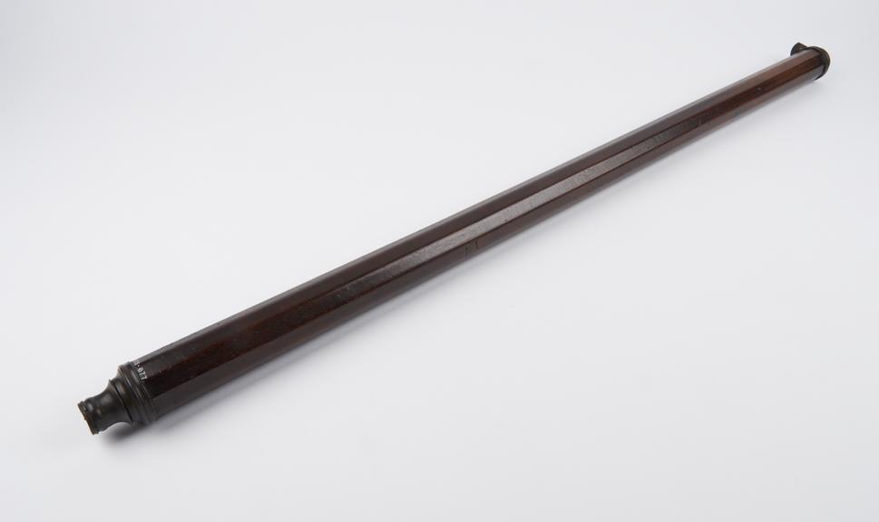 naval refracting telescope with decagonal mahogany tube