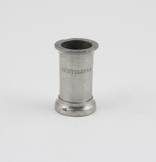 pewter liquid measure for centilitre