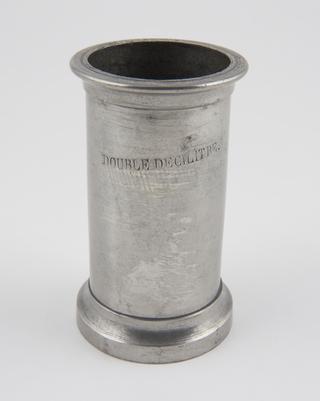 pewter liquid measure for double decilitre
