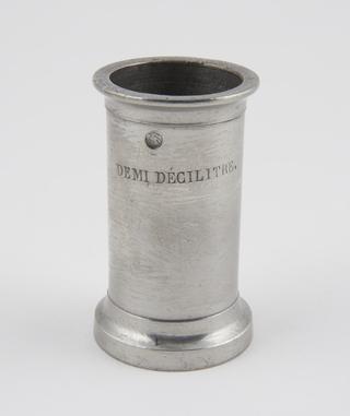 pewter liquid measure for demi decilitre