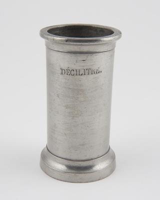 pewter liquid measure for decilitre