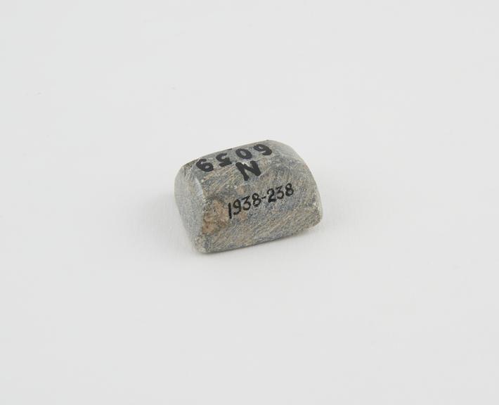 One stealite Syrian weight, rectangular block from Gaza