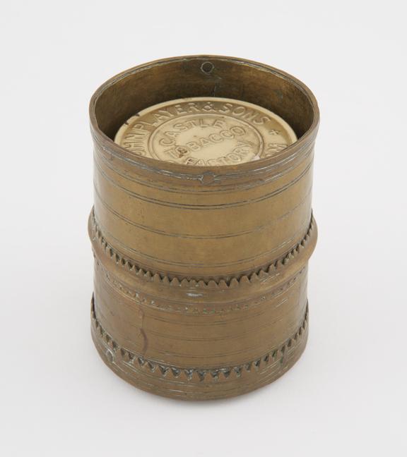 Old Indian brass grain measure, (East India Co. Period)
