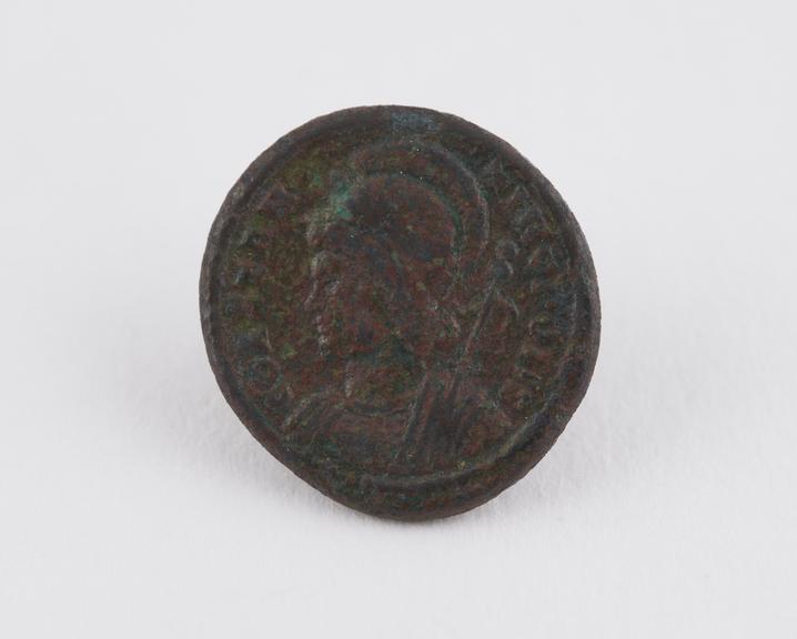 One of seven Roman bronze coins, Domitian A.D.81-96.