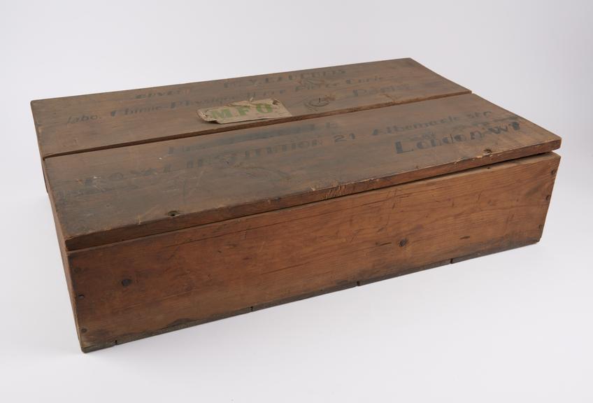 Crate containing monochronometer sent c