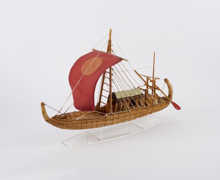 Model of Thor Heyerdahl's papyrus reed boat 'Ra I', unsigned