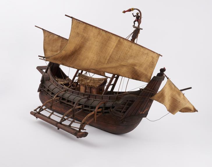 Model of a Jowanese Ship (c. 1000 AD) from Borobudur