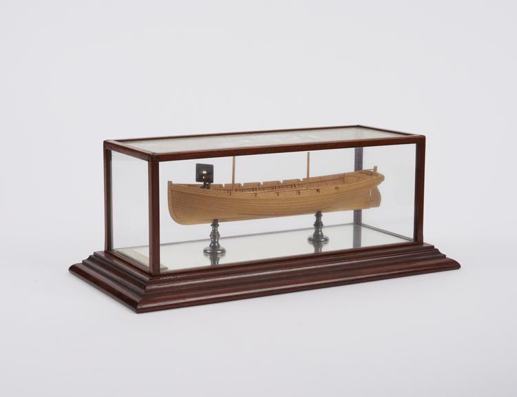 Model of a 30.ft. Service Cutter, scale 1:48, in glazed case
