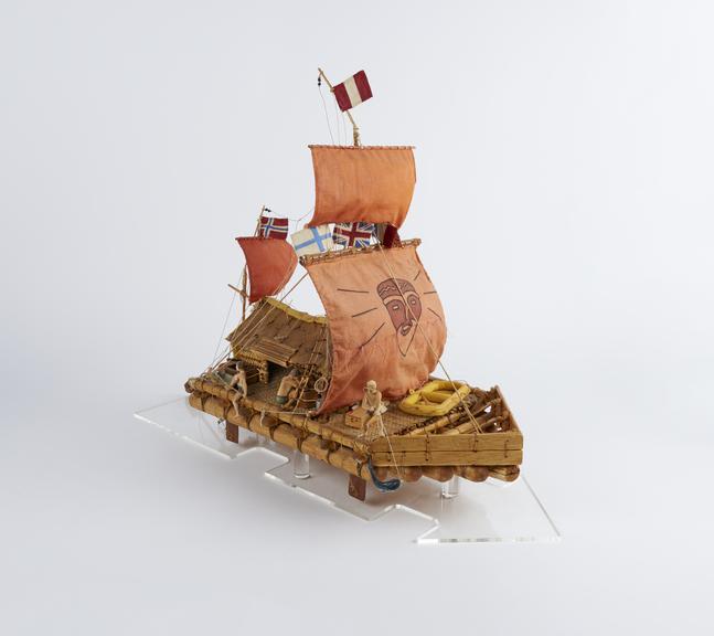 Scale model of Thor Heyerdahl's raft ' Kon Tiki '