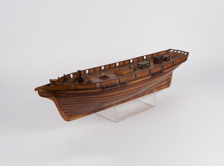 model of a naval Brigantine (c. 1850)