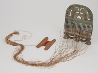 Swedish Pinewood Heddle Loom and Shuttle