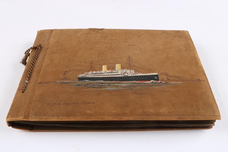 Memorabilia album from RMS Alcantara’s voyage to South America