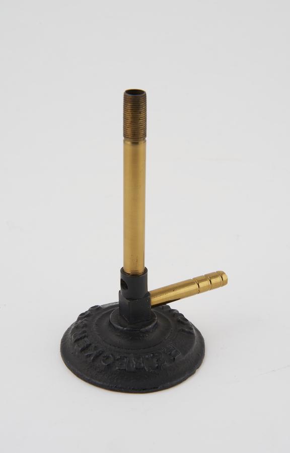 Bunsen burner by F. E. Becker & Co., London, England, 1885-1889.